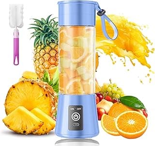 Portable Personal Size Mini Blender - 2025 Upgraded Cordless Blender for Smoothies & Shakes, Type-C Rechargeable, 380Ml Traveling BAP Free Juicer Cup for Sports/Travel/Home