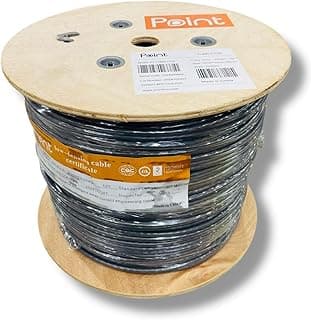 كابل شبكة عالي السرعة CAT 6 طول 305 متر PT-11800 CCA - رمادي