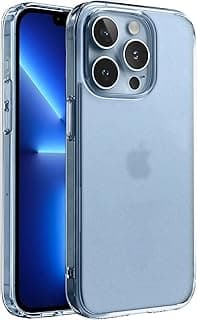 SuperMatt Series Compatible with Minesk iPhone 13 Pro Max Anti-Fingerprint Hard Matte Polycarbonate Sides Tpu Silicone Metal Key Premium Clear Case Cover (Classic, 13 Pro Max)