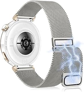Watch Strap 18 mm Bracelet compatible with Huawei Watch GT 5 Pro 42mm/Garmin Venu 3S/Forerunner 265S/255S Music/255S, Magnetic Breathable Replacement Metal Strap
