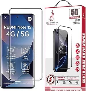 Screen Protector for Xiaomi Redmi Note 15 4G / 5G, Tempered Glass Screen Saver Premium HD Protective, Scratch Resistant, NO-Bubble, 9H Hardness, Full Coverage Film