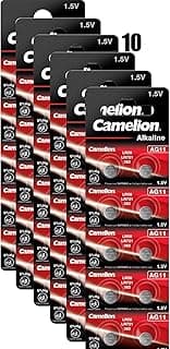 alkaline button cell batteries AG11 10 Packs
