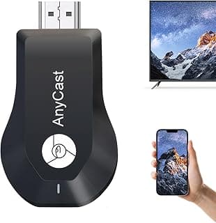 محول عرض لاسلكي، دونجل HDMI لاسلكي 2.4g و 5g بدقة 1080p لاستقبال وعرض الشاشة من آيفون، ماك، iOS، أندرويد إلى التلفزيون، البروجيكتور، يدعم Miracast, Airplay, DLNA