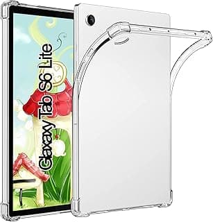 جراب سيليكون TPU متوافق مع سامسونج Galaxy Tab S6 Lite مقاس 10.4 بوصة 2022/2020، غطاء خلفي معزز لامتصاص الصدمات، مقاوم للصدمات والخدش (شفاف)