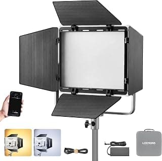 غودوكس مصباح فيديو LED ثنائي اللون LP400Bi مع بارندور 36 واط 2800-6500 كلفن 6250 لوكس مع 11 تاثير اف اكس وتحكم عبر تطبيق CRI/TLCI 96+ قابل للتعتيم 0-100% ضوء استوديو ناعم لتصوير الفيديو