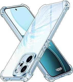 جراب ايفولر شفاف HD لهاتف OPPO Reno 14 FS 5G / OPPO Reno 14F 5G، جراب حماية مضاد للصدمات والخدش مع وسائد زوايا، سيليكون TPU ناعم ورفيع