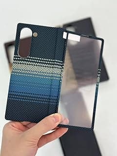 Eco For Samsung Galaxy Z Fold 7 Case With Screen Protector, Slim & Light Carbon Fiber Texture Aramid Fiber Made Protective Phone Case Cover for Samsung Z Fold7 5G (Moonrise)