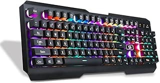 K506 Centaur 2 RGB Gaming Keyboard - Rainbow Backlighting and 10 Lighting Effects