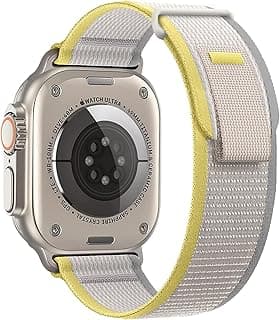 سوار Trail Loop متوافق مع ساعة ابل الترا 49mm 45mm 44mm 42mm 41mm 40mm 38mm للرجال والنساء، حزام رياضي نايلون مجدول ناعم لـ iWatch Ultra 2 سيريز 9 8 7 6 5 4 3 2 1 SE