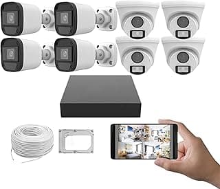طقم نظام مراقبة Uniview الشامل - 8 كاميرات (4 خارجية + 4 داخلية) بدقة Full HD مع هاردسك 2 تيرابايت - نظام أمان شامل للمنازل الكبيرة والشركات يعمل بال AI. ضمان الوكيل 0115065208
