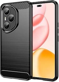 جراب موبايل FASCINATION متوافق مع Honor 400 pro سيليكون كربون أصلي مرن نحيف متين مضاد للصدمات (أسود)