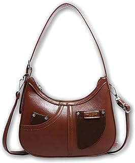 Fashion Accessory - Stylish Leather Shoulder Bag Featuring Classic Design, Adjustable Strap, Multiple Compartments, and Elegant Silver Hardware for Everyday Chic