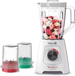 LM4231EG Blendforce, Blender, 800 Watts, Jar 2 Liters, 2 Speeds and Pulse, Grinder and Grater, Ice Crush, Powelix Blades, White
