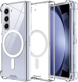 Magnetic Clear Case Compatible for Samsung Galaxy Z Fold 4, Magnetic Wireless, Transparent Shockproof and Drop-Proof Hard PC Phone Cover (Transparent)