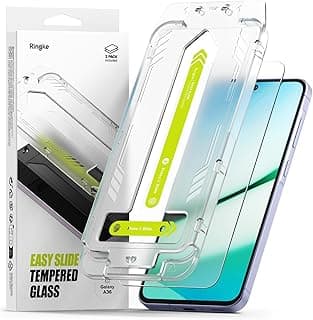 Ringke Easy Slide Tempered Glass Compatible with Samsung Galaxy A36 5G [2 Pack] Screen Protector HD Quality Transparent Anti-Scratch 9H Hardness Easy Application