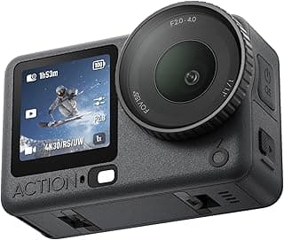 Osmo Action 6 Essential Combo, Action Camera With 1/1.1″ Square Sensor, Variable Aperture of f/2.0–f/4.0, Cold-Resistant, 4hrs Battery, Action Camera 4K Ideal for Daily Use