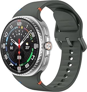 أحزمة سيليكون متوافقة مع ساعة سامسونج Galaxy Watch 8 مقاس 40 مم 44 مم، Galaxy Watch 8 Classic مقاس 46 مم، سوار رياضي ناعم ومقاوم للماء لساعة Galaxy Watch 8 مقاس 2025 للرجال والنساء