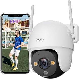 5MP Outdoor Camera Wireless, 3K Security Camera for Home, Pan/Tilt Outdoor Surveillance Cameras, Pet Camera with Human Detection, Smart Tracking, CCTV Smart Camera with Alexa(DK7 5MP)