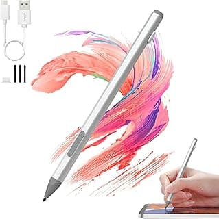 قلم مايكروسوفت سيرفس - متوافق مع Surface Pro 11/10/9/8/7/6/5/4/3/X/Surface 3, Surface Go 4/3/2/1, Surface Laptop/Studio/Book 4/3/2/1، يدعم رفض راحة اليد وقابل للشحن، 4096 مستوى ضغط