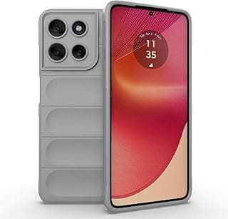 phone case cover Magic Shield TPU + Silicone UNBLACK Shockproof Phone Case compatible with Moto G56 (grey)