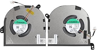 CPU+GPU Cooling Fan for Dell XPS 15 9500 9510 Precision 5550 2020 009RK6 | 0DJH35 EG50050S1-CG30-S9A EG50050S1-CG00-S9A 09RK6 DJH35 DC5V 0.38A Laptop Fan Replacement