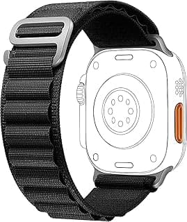 Alpine Loop for Apple Watch Compatible with Apple Watch 49mm 45mm 44mm 42mm, Durable Nylon Solo Loop Sport Strap with Titanium G Hook for iWatch Utral/SE Series 8 7 6 5 4