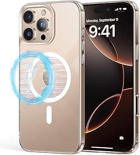 Zubitech iPhone 16 Pro Max Clear Magnetic Cover | Mag Safe Compatible | Hybrid Protective Crystal Clear Hard Back Case | Shockproof Silicone Frame | Slim Transparent Case for Apple iPhone 16 Pro Max
