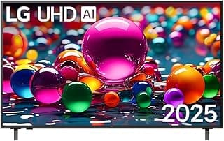 تلفزيون ال جي 55 بوصة UHD AI UA84 (بدون جهاز تحكم عن بعد سحري) تلفزيون ذكي بدقة 4K بتقنية الذكاء الاصطناعي HDR10 webOS25-55UA84006LB.AFU (موديل 2025)