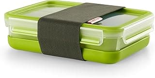 Tefal Masterseal To Go Lunch Box, Rectangle, 1.2 Liter, Green/Clear - K3100212