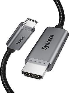 كابل من سينتك بطول 1.8 متر نوع HDMI متوافق مع لابتوب وهاتف ذكي وجهاز لوحي وتلفزيون