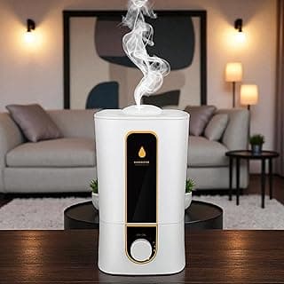 Air Humidifier, 4L Ultrasonic Cool Mist Humidifier UV Purifying Air Purifying Bacteria Top Filled for Kids Adults Yoga Sleep Office Home (4L white)