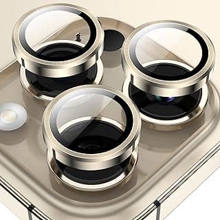 YWXTW Camera Lens Protector for iPhone 13 Pro Max 6.7 Inch/iPhone 13 Pro 6.1 Inch, [Keep Original Camera] Tempered Glass Camera Cover Screen Protector, 1 Set (Gold)
