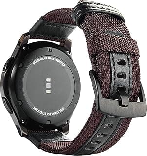 Nylon Sports Bands with Leather 22MM Strap For Samsung galaxy watch 3 45mm /galaxy 46mm/Gear S3/Huawei GT3 46MM/GT2E/GT 46mm/GT2 Pro/GT2 46MM/ Magic Watch2 46mm/Amazfit GTR 2/3/4