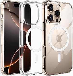 Case Cover for iPhone 16 Pro Compatible with MagSafe,Crystal Clear[Non-Yellowing], Shockproof [Military Grade Protection], Magnetic Case for iPhone 16 Pro, Magsafe Clear