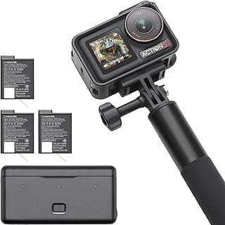 كاميرا تصوير Osmo Action 5 Pro Pack Adventure: مستشعر 1/1.3، بطارية تدوم 12 ساعة، شاشتين OLED باللمس