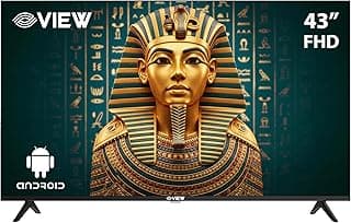 فيو تلفزيون LED ذكي بدون اطار مقاس 43 بوصة، اندرويد 14، صوت دولبي، زوايا عرض واسعة، فصل ثلاثي الابعاد - L43VIEWA425