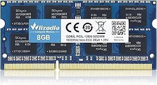 ذاكرة لاب توب DDR3/DDR3L سعة 8 جيجابايت 1600 ميجاهرتز CL11 سوديم ويزيدل كمبيوتر مكتبي RAM PC3-12800/PC3L-12800 240 دبوس 1.35 فولت/1.5 فولت للكمبيوتر المنزلي، لون أزرق