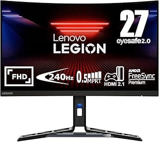شاشة ألعاب لينوفو ليجن، موديل R27fc-30 ، مقاس 27 انش FHD، 1080 بكسل، 240 هرتز، VA 0.5ms بمنفذ HDMI، معالجة البيانات، وحدة معالجة ايه ام دي، فري سينك، انفيديا جي سينك متوافقة مع بلاي ستيشن 5 واكس بوكس
