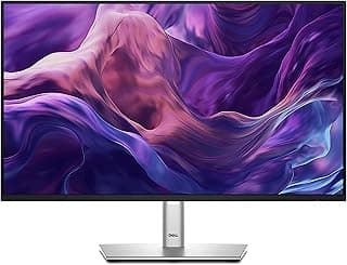 شاشة P2425H مقاس 24 بوصة من ديل، بدقة FHD (1920x1080)، 100 هرتز بشاشة IPS ووقت استجابة 5 مللي ثانية ومعيار 99% RGB ومنفذ USB نوع سي ومنفذ عرض، HDMI وVGA و4x USB، أسود
