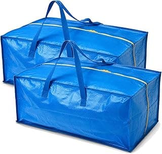 Ikea 2 x FRAKTA Trunk for Trolley, Blue, Length: 73 cm Depth: 35 cm Height: 30 cm Max. load: 25 kg Volume: 76 l, Can be carried in your hand, on your back