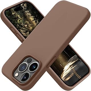 جراب سيليكون مصمم لهاتف ابل iPhone 15 Pro Max، نحيف ومضاد للصدمات (6.7 بوصة) (بني فاتح)