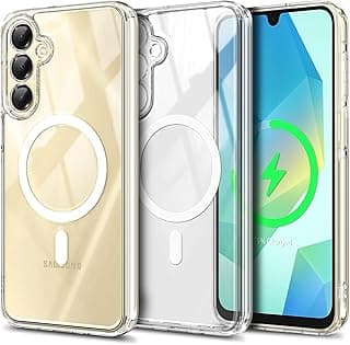Designed for Samsung Galaxy A36 5G Phone Case [Compatible with MagSafe] [Full Camera Protection] Slim Thin Shockproof Protective Transparent Magnetic Phone Cover, Crystal Clear