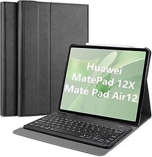 Spanish Keyboard Case (Includes Ñ) for Huawei Matepad 12 X 12 Inches 2024, Rechargeable Wireless Keyboard with Magnetic, Keyboard Case