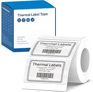 Thermal Label for PM260 Printer, 1.57'' x 1.18'' (40x30mm) Thermal Tape, Waterproof, Multi-Purpose Label, 1 Roll of 230 Self-Adhesive Thermal Paper (Transparent)