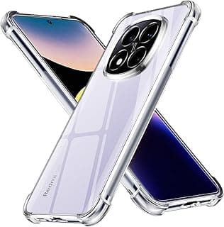 Cover Compatible with Xiaomi Redmi Note 14 Pro Plus 6.67 Inches, Transparent Shockproof Silicone Phone Case, Slim Soft TPU Silicone Anti-Scratch Clear Protective Case