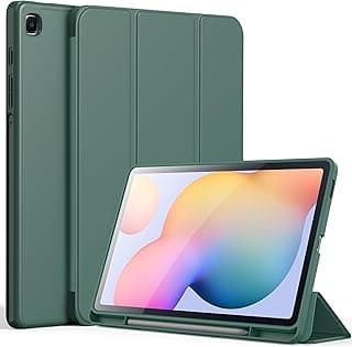 جراب متوافق مع سامسونج جالاكسي Tab S6 Lite 10.4 موديل 2022/2020، جراب فائق النحافة لجهاز تابلت جالاكسي Tab S6 Lite 10.4 بوصة، أخضر ليلي