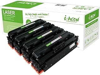 خرطوشة حبر CF413A متوافقة مع طابعات اتش بي ليزر جيت برو M452/477 من اي-ايكون، أرجواني ماجنتا