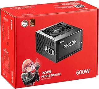 باور سبلاي XPG PROBE 600W 80+ Bronze Power Supply – احترافي للكمبيوتر Gaming – كفاءة عالية وثبات في الأداء – مروحة 120mm صامتة – حماية كاملة OVP/OPP/SCP – متوافق مع جميع تجميعات