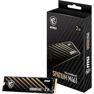 MSI سباتيوم M461 منفذ الملحقات الإضافية السريع 4.0 الذاكرة المستديمة M.2 2TB