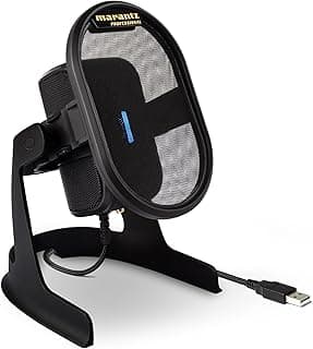 امباير من مارانتز بروفيشينال– ميكروفون USB للتسجيل والبودكاست والتدفق والألعاب مع حامل سطح مكتبي وفلتر بوب وحامل للصدمات، أحادي الاتجاه، أسود